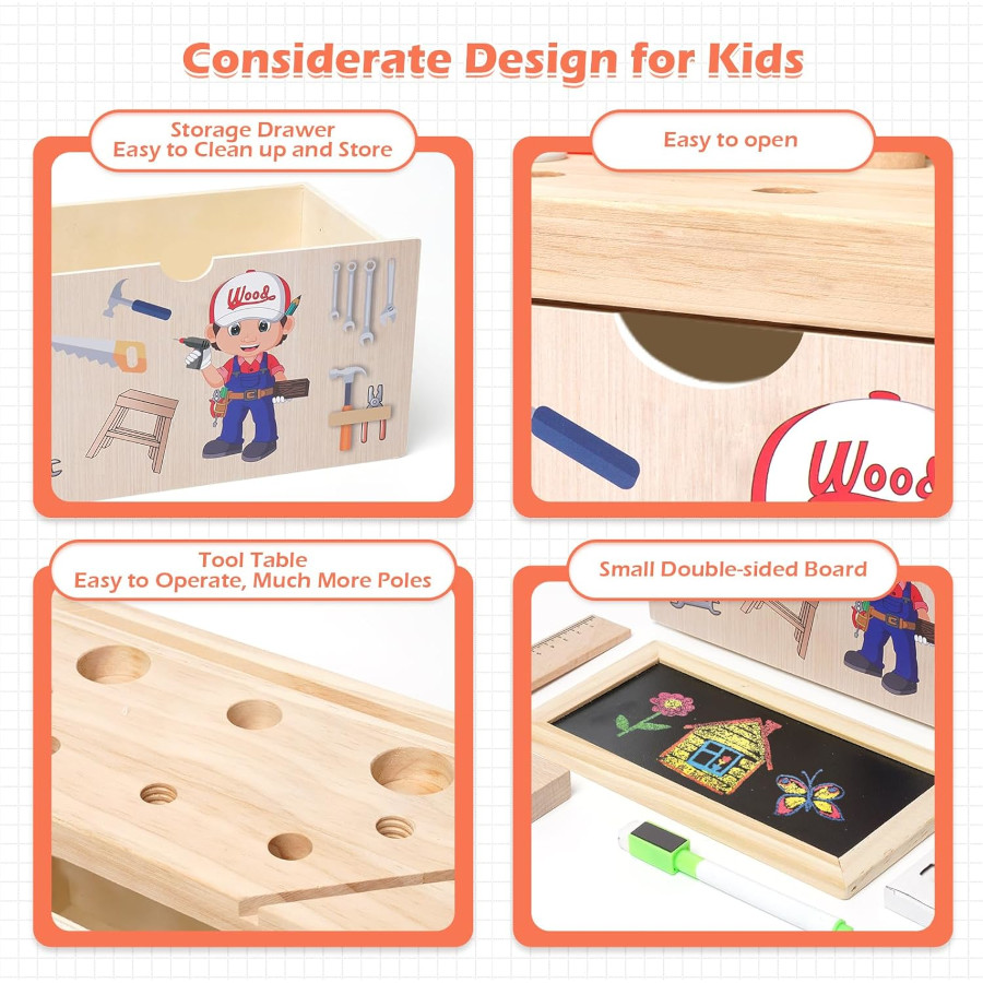 Montessori Wooden Tool Box