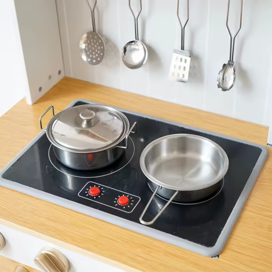 White Kids Wooden Kitchen