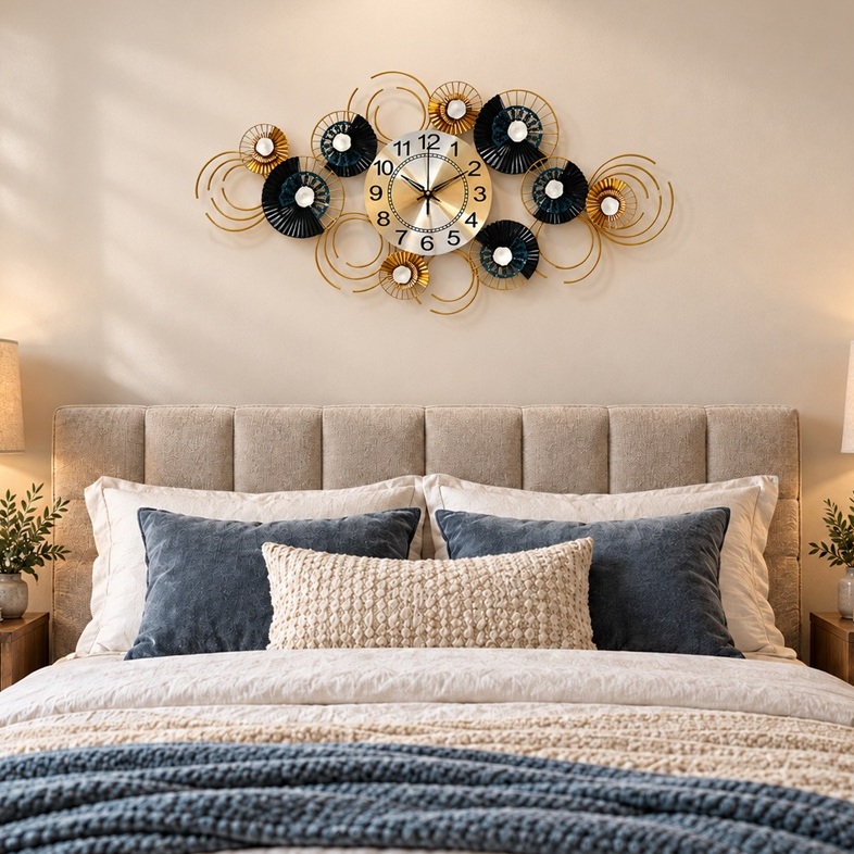 Hollow Circles Clock Wall Art