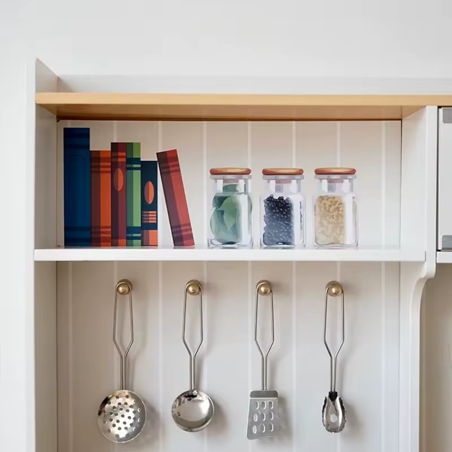White Kids Wooden Kitchen