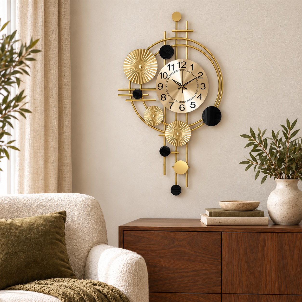 Round Discs Wall Clock