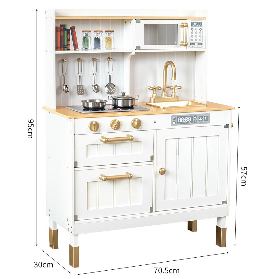 White Kids Wooden Kitchen
