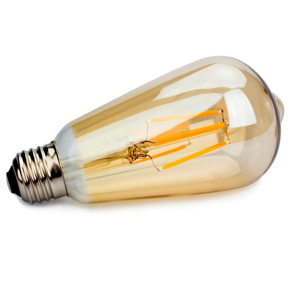ST64 Amber LED Filament Bulb E27 8W