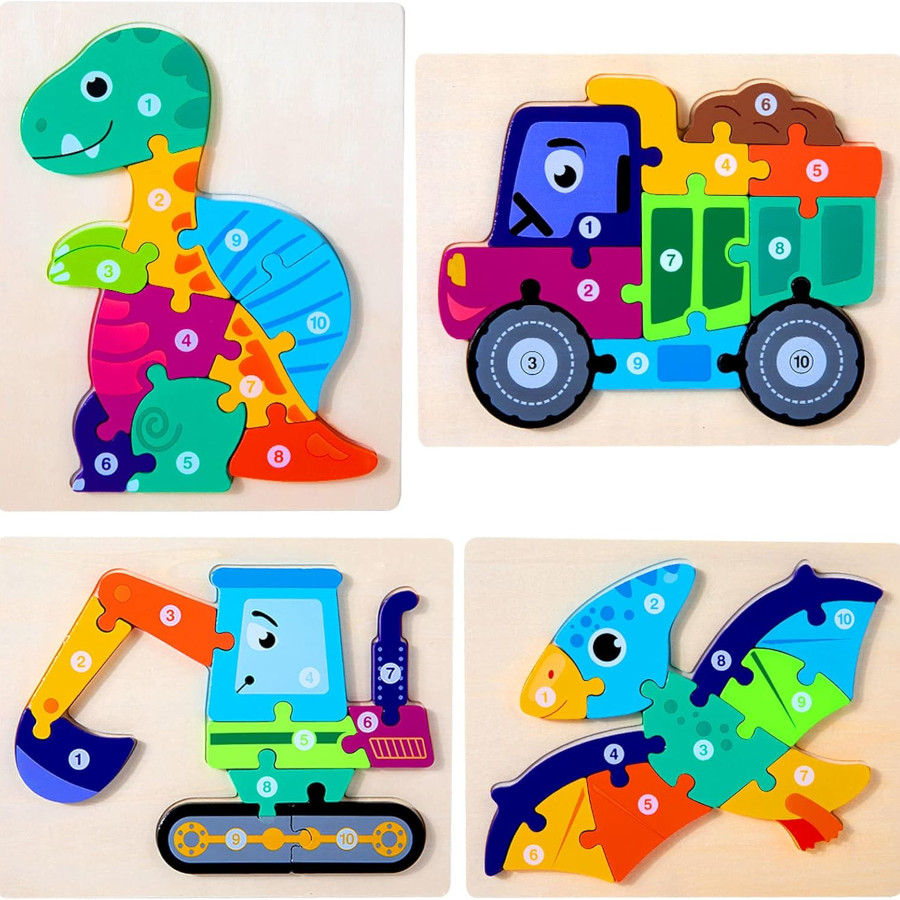 Wooden Puzzles [Set of 8]