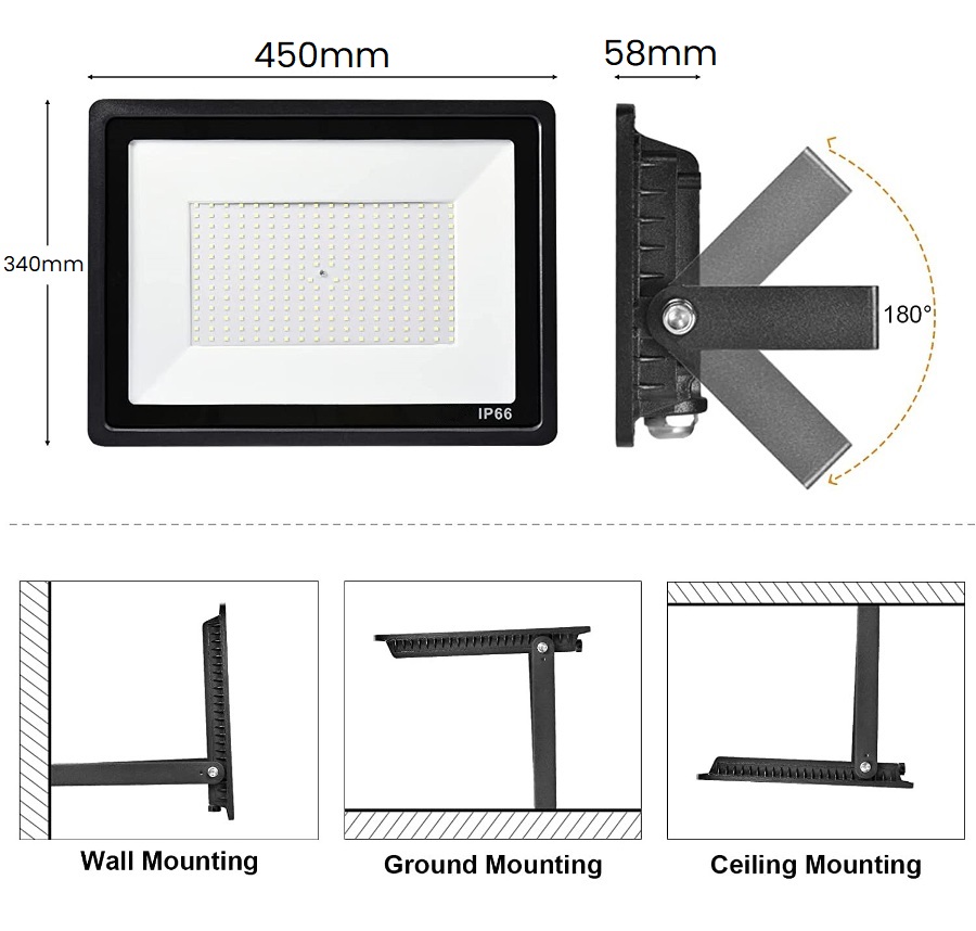 Outdoor LED Floodlight 300W [Pack of 5]