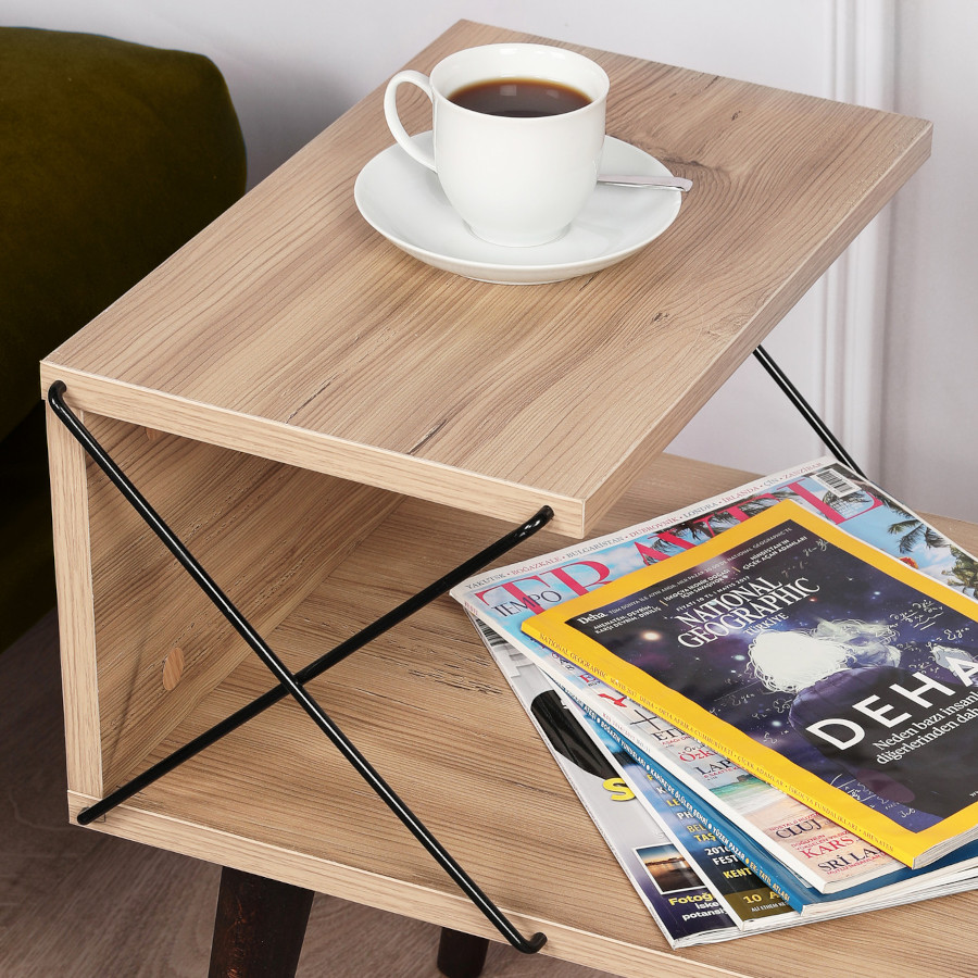 Side Table With Shelves