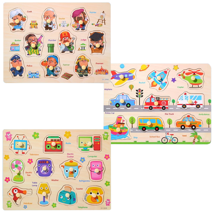 Wooden Puzzles [Set of 10]