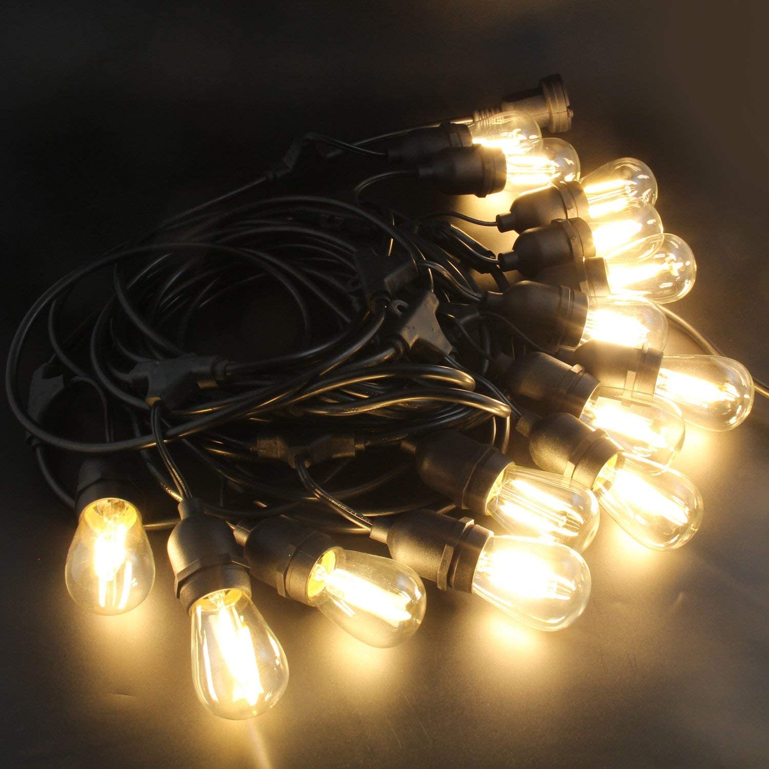 Outdoor 20m String light 20x ST45 LED Bulbs