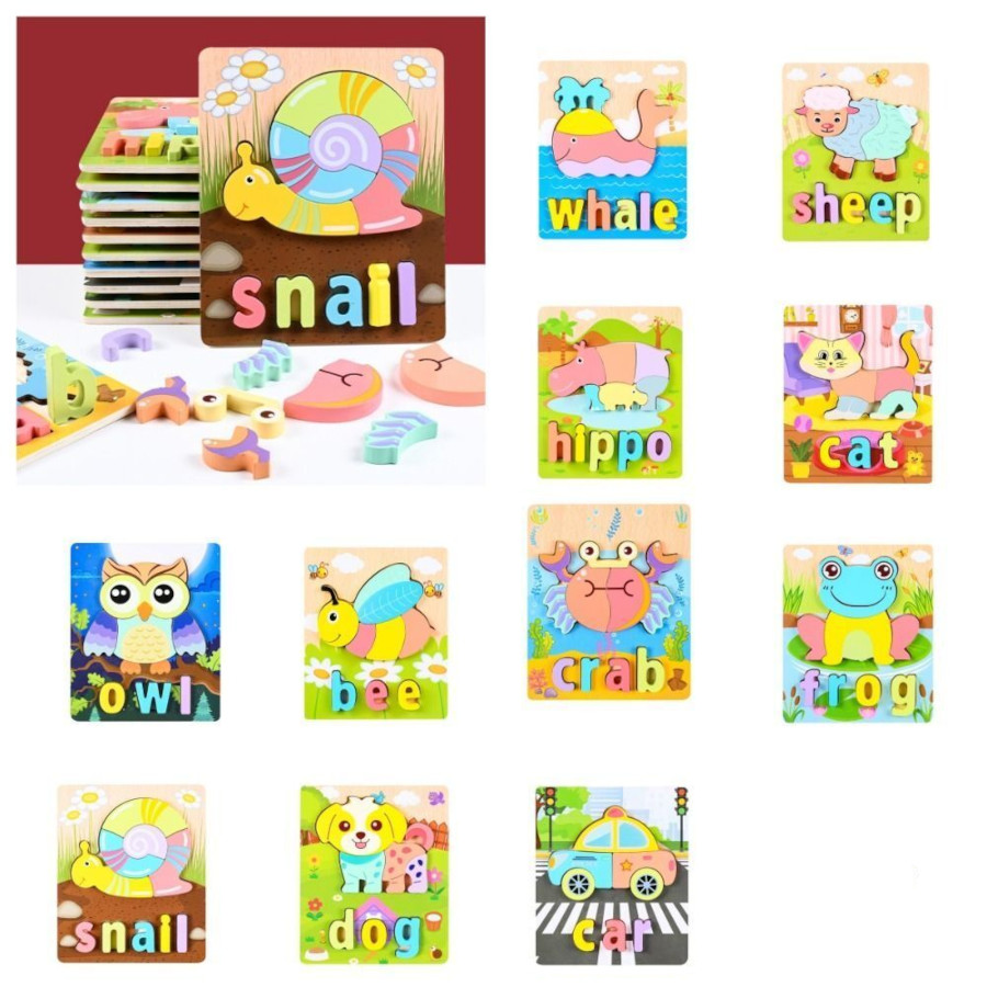 Wooden Puzzles [Set of 6]