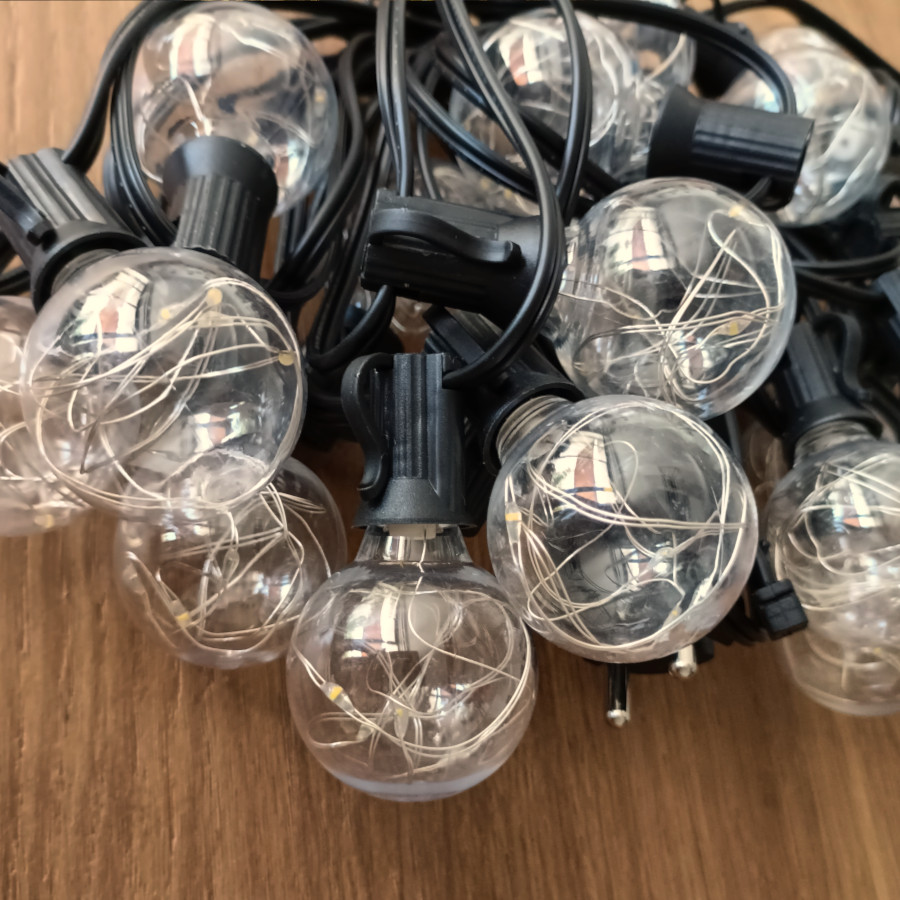 Outdoor 7.6m String light 23x G40 LED Bulbs