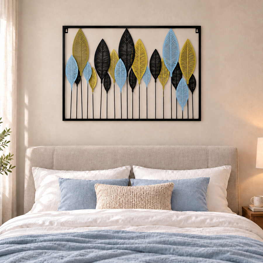 Three Colored Leaves Wall Art