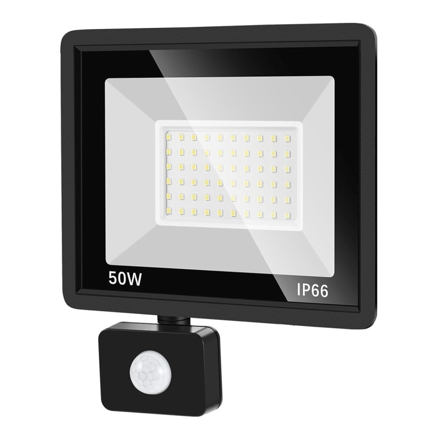 Outdoor 50W LED Floodlight with Motion Sensor