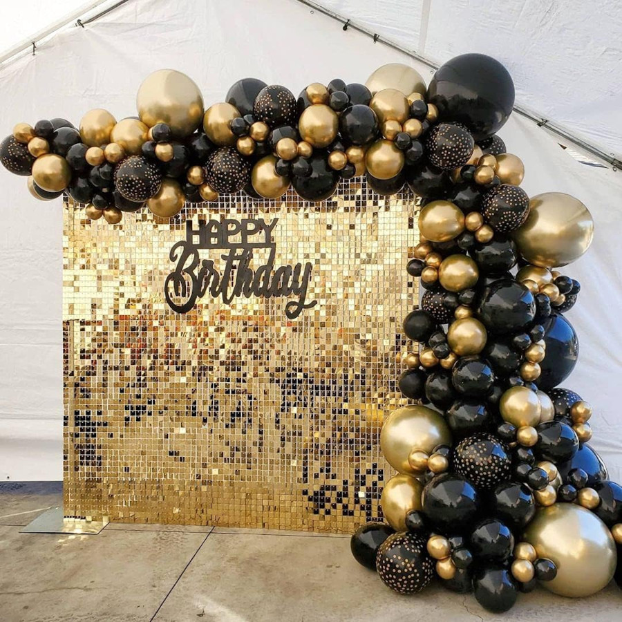 Black and Gold Balloon Arch