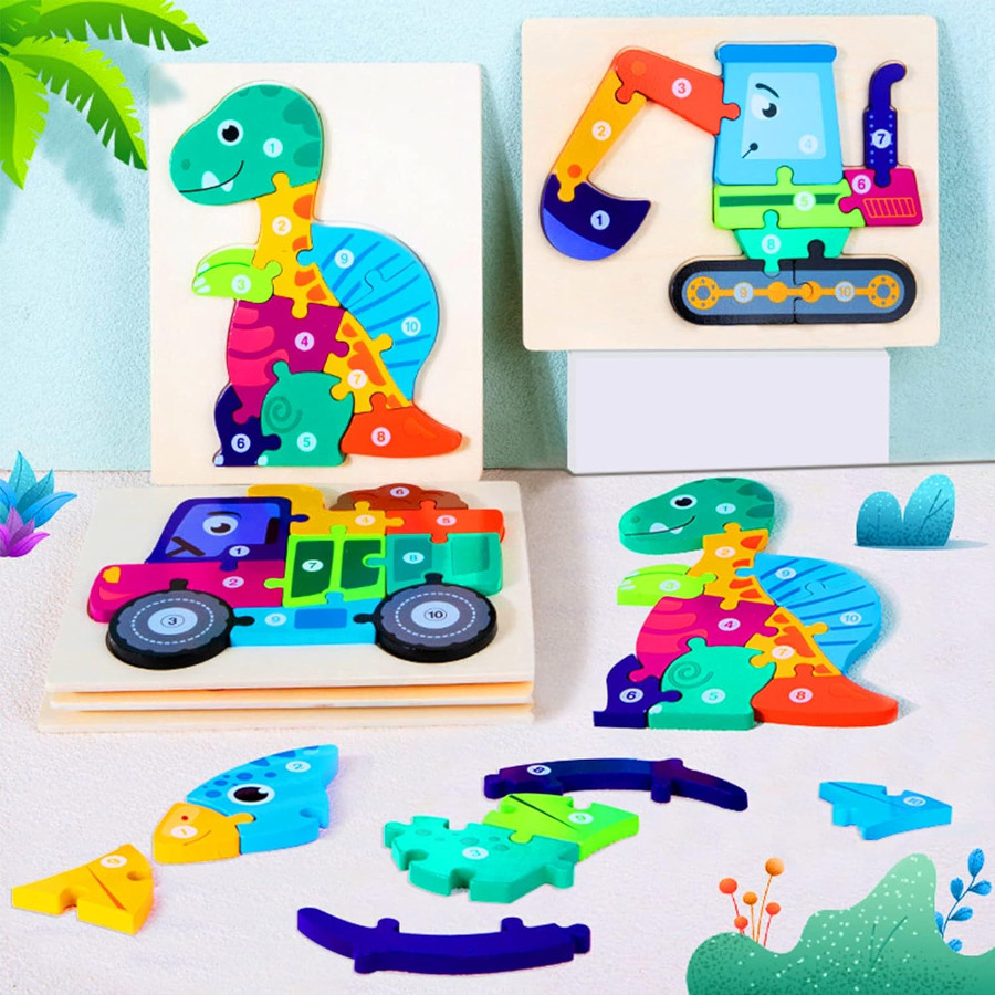 Wooden Puzzles [Set of 8]