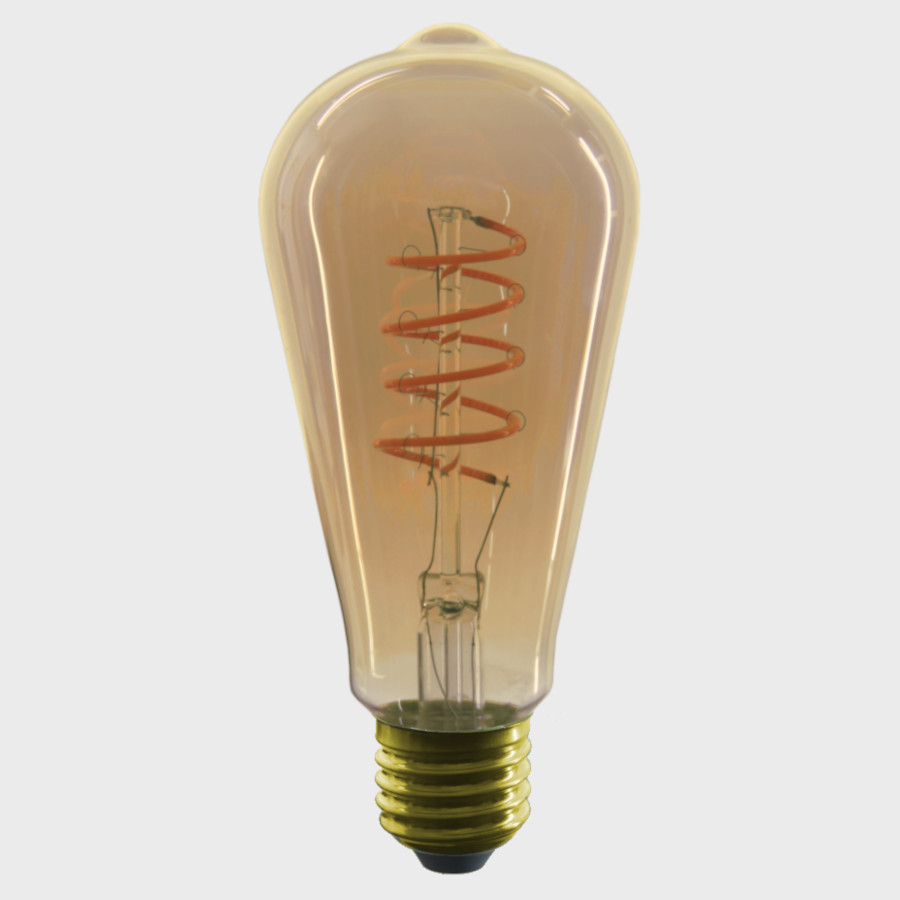 ST64 Amber LED Bulb Soft Filament 3W