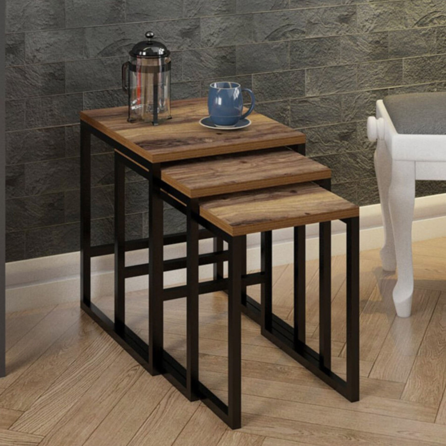 Square Nesting Tables [Set Of 3]