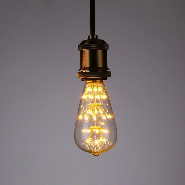 A60 Amber LED Bulb Soft Filament 3W