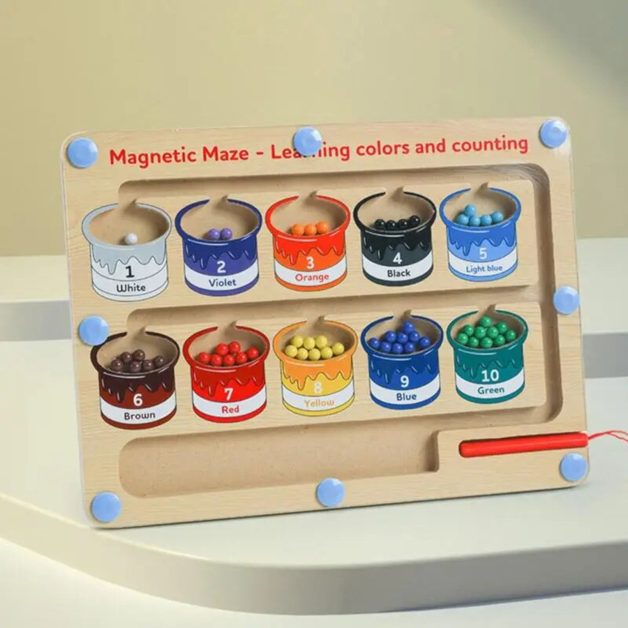 Magnetic Color and Number Maze