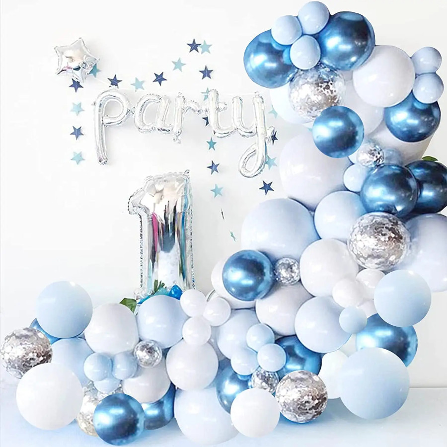 Metalic Blue Balloon Arch