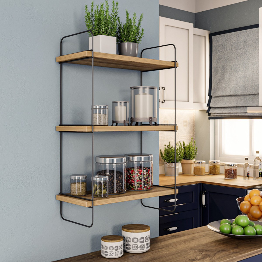 Side Table With Shelves